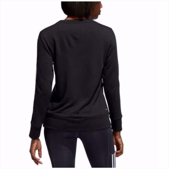 ADIDAS Women's 3 Stripe PES FT Crewneck Pullover - Picture 2 of 2
